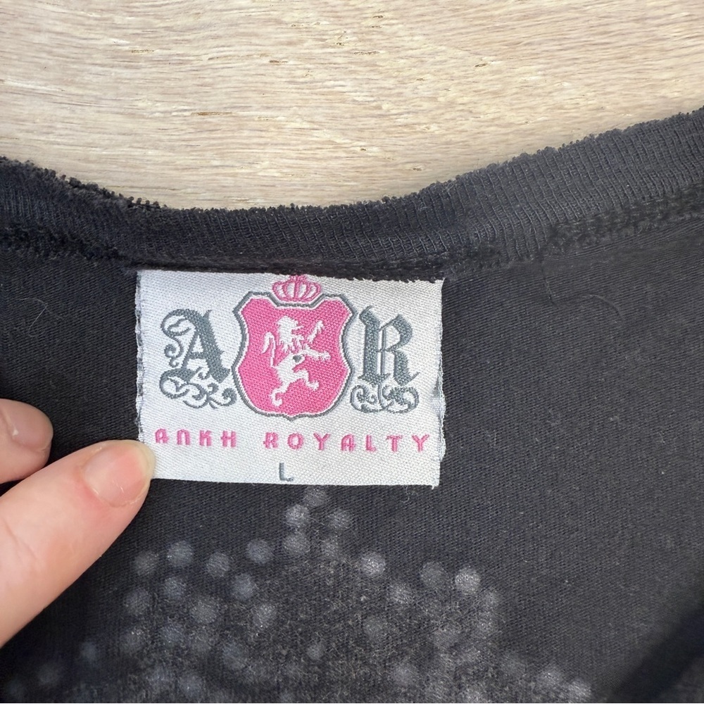 Black Graphic Long Sleeve Top - Picture 3 of 6